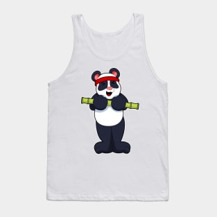 Panda at Work out with Bamboo Weight Tank Top